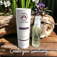 Create your sanctuary with this simple, elegant addition. The Lotus Bliss Tranquil Body & Spa Oil is designed not just to nourish your body, but to bring a sense of calm and beauty to your space.