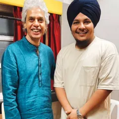 With my Guru ji, Ustad Fazal Qureshi ji. His guidance is the light on my musical path, and I am forever grateful for his teachings.