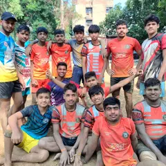 The Delhi Kabaddi Adda team, covered in mud but full of spirit after a tough practice. This is what dedication looks like.