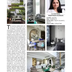 I am grateful to Architectural & Builders Magazine for this feature on a luxurious duplex penthouse project. The article highlights the design's harmonious blend of contrasting visions, creating a series of distinct yet cohesive spaces.