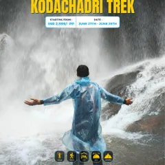 Feel the raw power of a monsoon waterfall on our Kodachadri trek. This is for the adventurers who aren't afraid to get drenched in nature's beauty. It's a refreshing, soul-stirring experience.