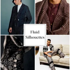 This collage showcases the fluid silhouettes and intricate patterns characteristic of Divyam Mehta's designs. I often recommend this brand for clients seeking a blend of heritage craftsmanship and modern comfort.