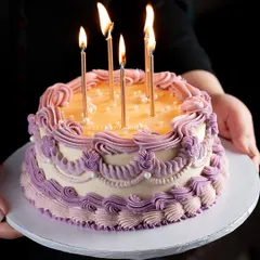 Getting those winter feels with a slice of my lavender vintage cake. The perfect mood for a cold evening.