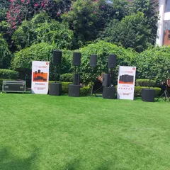 An outdoor demonstration of a complete JBL sound system in Jaipur. I organize these events to allow potential clients to hear the legendary sound quality and power of these systems in a real-world setting before they buy.
