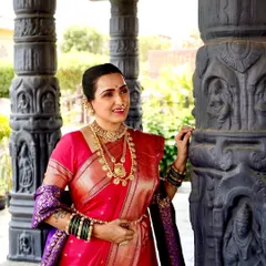 A smiling portrait in a classic Navari saree. I love helping my clients embrace their cultural roots with these beautiful outfits.