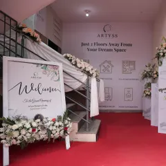 Your dream space is just a few floors away. This was the entrance to our grand opening, inviting guests to explore the different design concepts and solutions we have on display in our multi-level Experience Centre.
