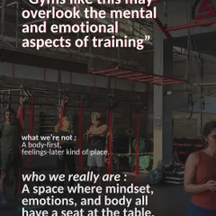 We are not a body-first, feelings-later kind of place. We’ve built a space where your mindset, your emotions, and your body all have a seat at the table. This is holistic training.
