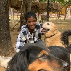 Aaniya gets a happy kiss from Rahul, one of our resident dogs. Moments like these are what VOSD is all about: creating a space for love and connection.