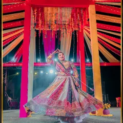 Your Sangeet should be an explosion of joy. I love working with vibrant colors and dynamic setups like this one to create an energy that gets everyone on the dance floor. This is where your celebration really comes to life.