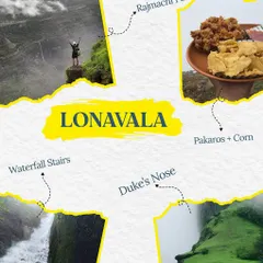 Lonavala in the monsoon is all about foggy viewpoints like Duke's Nose and Rajmachi Point, and enjoying hot pakoras and corn by a waterfall.
