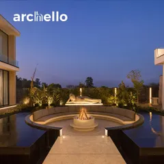 Featured in Archello, the serene courtyard of the Ananda residence is a perfect example of our design philosophy. The combination of fire, water, and the peaceful presence of the Buddha statue creates a space for inner calm.