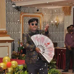 A magical moment captured during my stage show at Raj Bhavan for the Governor of Maharashtra. Performing for dignitaries in such prestigious venues is always a highlight of my career.