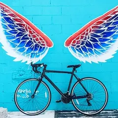 Interactive murals like these angel wings are a popular choice for cafes and retail spaces. They encourage social media engagement and turn a simple wall into a photo opportunity.