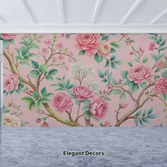 Create a vibrant and cheerful feature wall with this beautiful pink floral wallpaper. The detailed print and high quality paper make it a perfect choice for bedrooms or living areas.