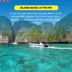 Island magic at Phi Phi. We cruise through Maya Bay and the surreal Pileh Lagoon. This tour is your ticket to postcard-perfect views.