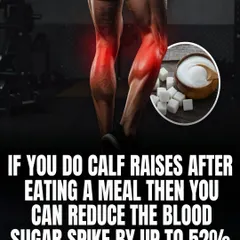 A simple bio-hack: doing calf raises after a meal can reduce the subsequent blood sugar spike by up to 52%. This helps improve insulin sensitivity and energy stability.
