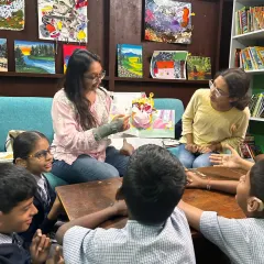 A story session in our East Meets West Library. We believe fairy tales are for everyone, teaching universal values of kindness, bravery, and resilience that resonate with all children, helping them find their own inner hero.