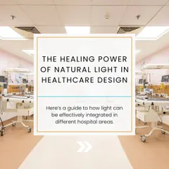 This graphic from our guide on the healing power of natural light illustrates how we integrate it into different hospital areas. Thoughtful design can transform a clinical space into a healing one.