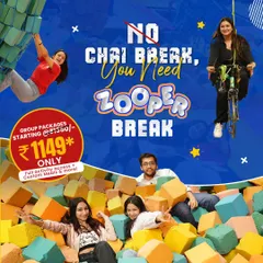 No chai break, you need a Zooper break. My park offers the perfect escape for teams to recharge with activities like sky cycling, climbing, and jumping.