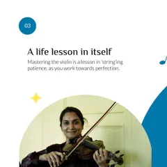 Mastering the violin is a lesson in patience and perseverance. The discipline required to perfect your technique builds character and teaches the value of dedication.