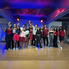 A group photo with one of our visiting choreographers. I love bringing in top talent to give my students the best learning experience.