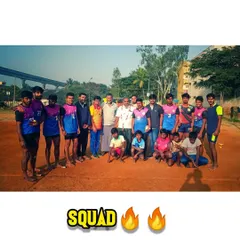 A picture with my squad at the Honnappa Kabaddi Academy. These young players are full of potential, and we train together as a unit on the mud court, building skills and camaraderie.