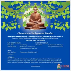 An invitation to our Saka Dawa celebrations, one of the most sacred days in the Buddhist calendar. We commemorate the Buddha's birth, enlightenment, and parinirvana with a full day of pujas, teachings, and meditation.