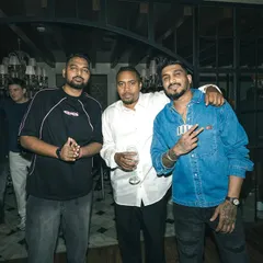 With my homies from the industry. The connections and friendships I've made through hip hop are priceless.