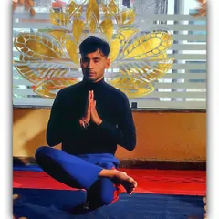Finding balance and focus through a toe stand variation. This pose helps improve concentration and strengthens the ankles and core, representing the mental discipline and calm that is a key part of my wellness yoga sessions in Delhi.