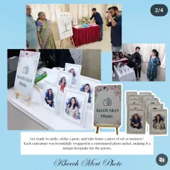 A "Keech Meri Photo" caricature station, where guests received a personalized piece of art as a keepsake. This is a wonderful and memorable party favor.