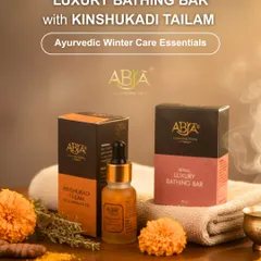 For winter care, I created this Luxury Bathing Bar with Kinshukadi Tailam for deep nourishment and rejuvenation.