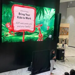 Getting ready for a "Bring Your Kids to Work" event for ADP. These events are a fantastic way for companies to engage with their employees and create a family-friendly atmosphere.