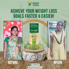 This before and after image shows the real results you can achieve with our Slim & Strength Weight Loss Powder. Trusted by over 2.4 lakh happy customers, our natural formula is designed to help you reach your goals faster and easier.