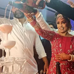 It's all about the celebration. We help create memorable moments like this champagne tower pour, a classic and elegant touch for any wedding reception or cocktail party.