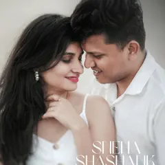 An intimate forehead-to-forehead portrait that captures the deep connection and affection between the couple. This is a classic pose for romantic pre-wedding photography.