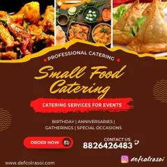 Our professional catering services are available for all your events. This graphic highlights our offerings for birthdays, anniversaries, and other special gatherings.