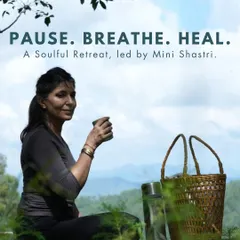 My retreats are a chance to pause, breathe, and heal. This poster for our Slow & Easy Vacation in Kumaon captures the essence of what I offer: a soulful journey back to yourself amidst nature.