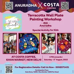 A poster for my Terracotta Wall Plate Painting Workshop. I love creating events where people can make something beautiful and functional for their own homes.