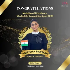 The legacy of excellence continues. We are thrilled to congratulate Pritisha Barman for winning the Medallion for Excellence at the WorldSkills Lyon 2024 competition, making India proud on a global stage.