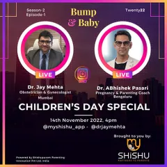Poster for the "Bump & Baby Show" Children's Day special. I was joined by Dr. Jay Mehta, an Obstetrician & Gynecologist, for a conversation between two dads on parenting and pregnancy.