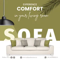 Our sofa collection is designed for comfort and style. This particular model offers deep seating and a clean, modern silhouette, available in a wide range of upholstery options.