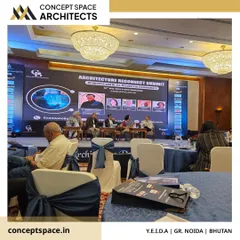 A view of the panel discussion at the Architecture Reconnect Summit. Our participation in these industry events allows us to contribute to and learn from the foremost leaders in architecture and design.