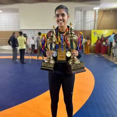 A double victory for Pritha Vatirkar at the SGFI Nationals, where she not only won the gold medal but was also named the Best Player of the tournament.