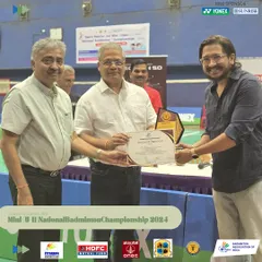 Our esteemed Chief Guests honoring a key member of the tournament management team. This public appreciation motivates my team to deliver their best at every event.