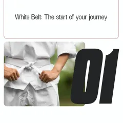 The White Belt: This is the start of your journey. It represents purity, innocence, and a mind open to learning. Every great martial artist begins here.