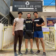 A photo with Robert Degle outside our institute. We are proud to be recognized as a hub for high-level, intelligent grappling in India.