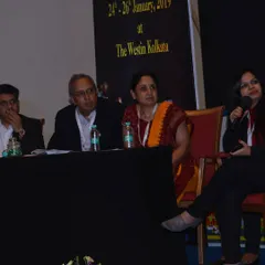 Sharing my knowledge on a panel at a professional conference in Kolkata. I believe in contributing to the nutrition community and staying at the forefront of dietetic science to better serve my clients.