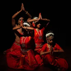 A beautifully composed group photo from our production "Raṅg". This pose, with me and my disciples, shows the unity and devotion we bring to the stage as an ensemble.
