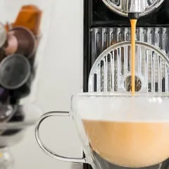 The perfect pour from a Nespresso coffee machine. We provide these premium machines so you can enjoy barista-quality coffee, from espresso to lattes, effortlessly at home.
