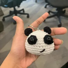 This handmade panda keychain is all about those big, sweet eyes. It's a fun and simple design that brings a lot of personality.